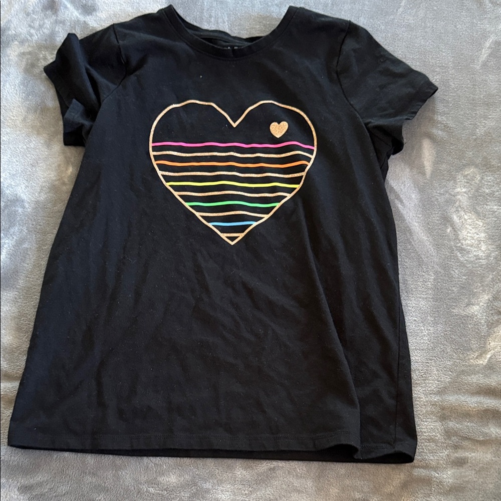 Black Heart Graphic Kids T-Shirt